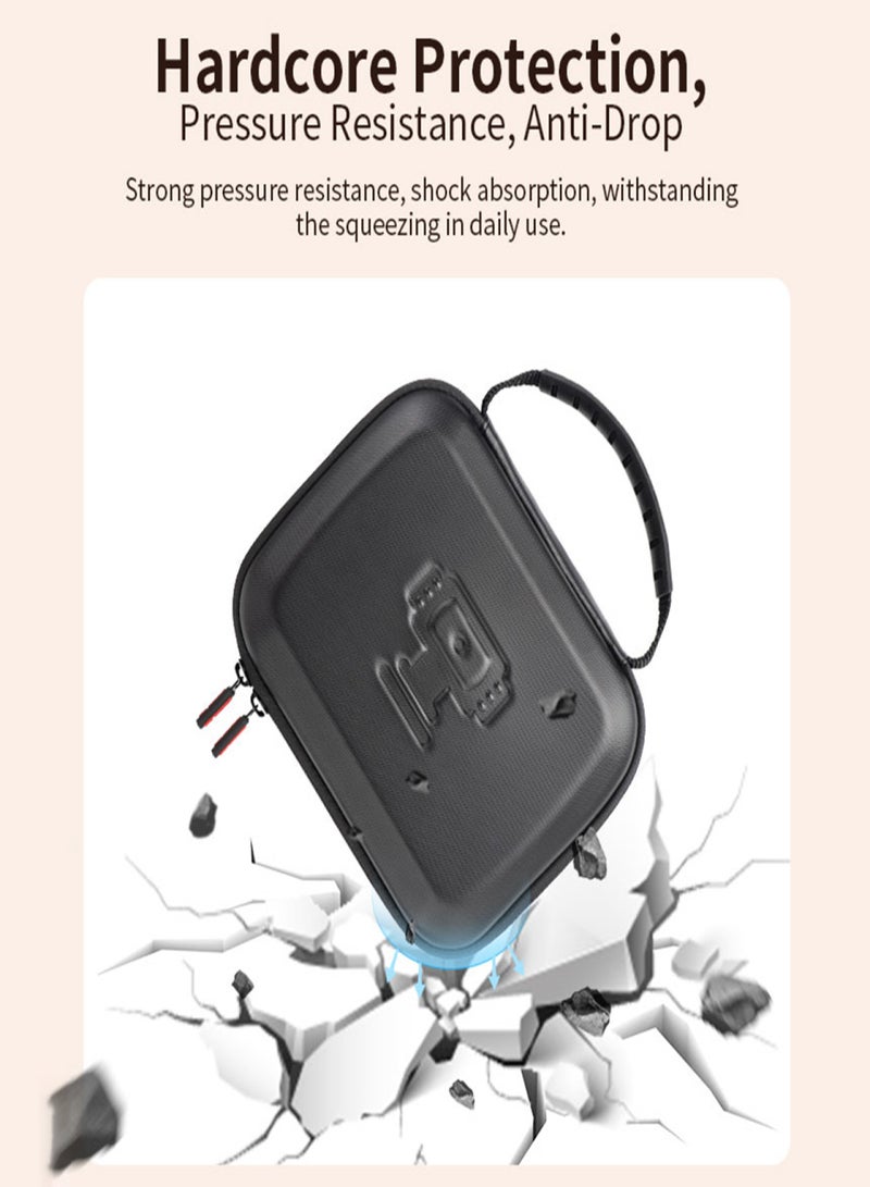 ستارت آر سي حقيبة كاميرا رياضية محمولة من STARTRC، صندوق تخزين للكاميرا بتصميم شبه مفتوح، تدعم الكاميرا + مقبض البطارية + مقبض 1/4 بوصة + كابل PD + حامل ثلاثي صغير، متوافقة مع DJI Pocket 3 - Image 3